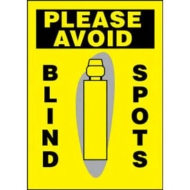 AccuformNMC™ Please Avoid Blind Spots Sign Graphic Adhesive Dura-Vinyl 14