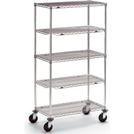 Metro qwikSLOT™ Wire Shelf Truck w/3 Shelves 800 lb. Capacity 36