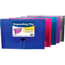 C-Line Products 7-Pocket Letter Size Expanding File Assorted Color 12 Clipboards/Set 58300-DS