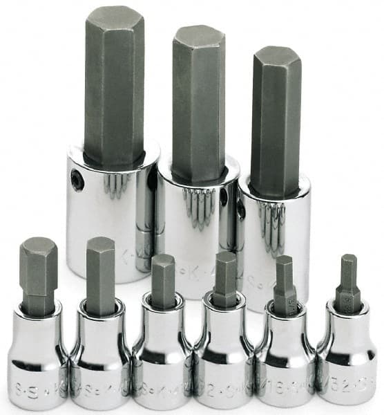 Hex Bit Socket Set: 3/8 & 1/2