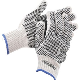 GoVets™ PVC Dot Knit Gloves Double-Sided Black X-Large 12 Pairs 351XL708