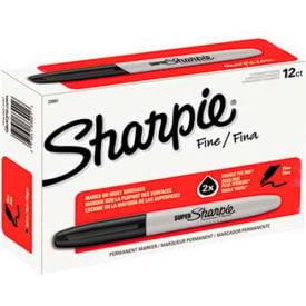 Sharpie® Super Permanent Marker Fine Point Black Ink - Pkg Qty 12 33001