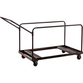 Interion® Multi-Use Table Transport Dolly Cart - Brown - 10 Table Capacity 17192B22