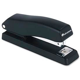 Universal Economy Half Strip Stapler 12 Sheet Capacity Black 43119