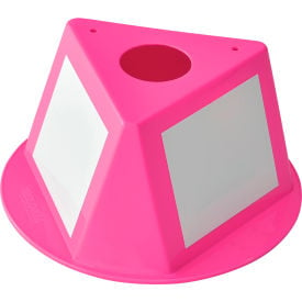 GoVets™ Inventory Control Cone W/ Dry Erase Decals Hot Pink 424412