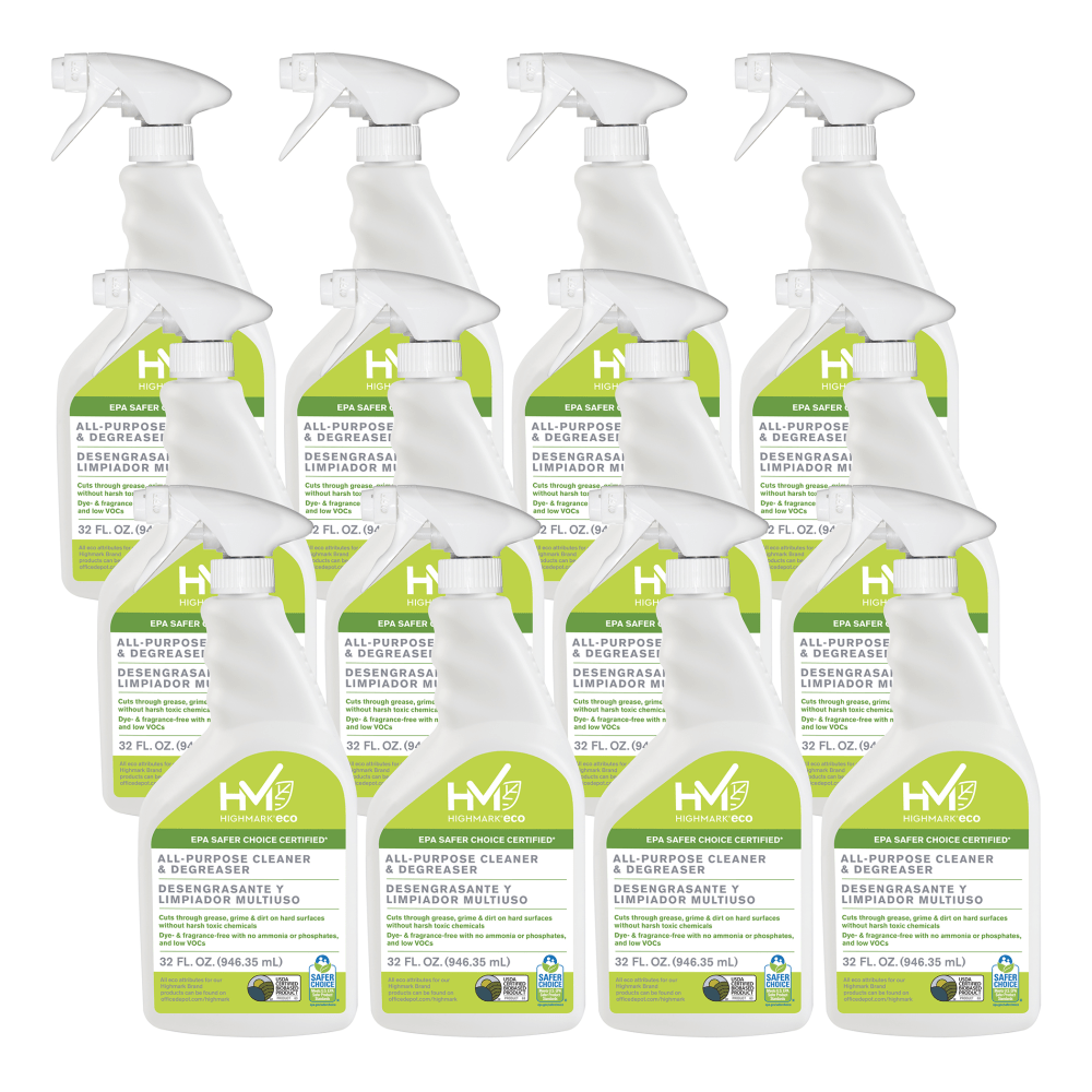 Highmark ECO All-Purpose Cleaner And Degreaser, 32 Oz, Case Of 12 Bottles (Min Order Qty 2) MPN:502RTU