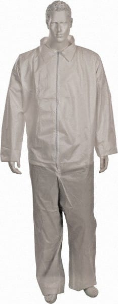 Disposable Coveralls: Size 5X-Large, 1.6 oz, Film Laminate, Zipper Closure MPN:KM-CVL-KG-5XL