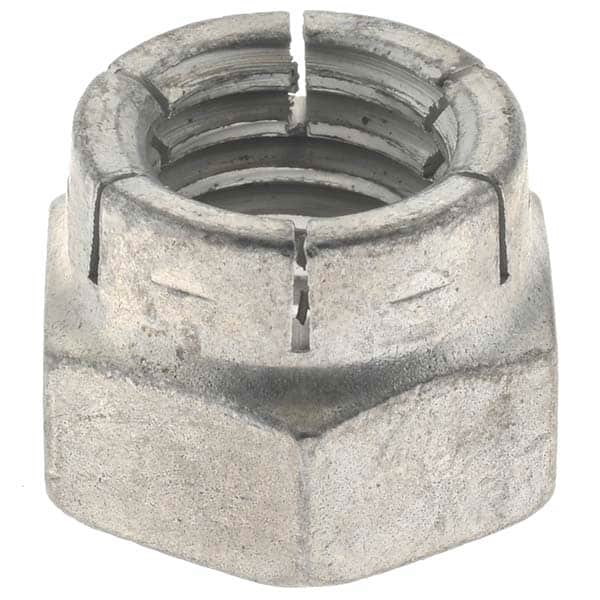 Hex Lock Nut: Expanding Flex Top, 7/16-14, Grade 2 Steel, Cadmium-Plated MPN:440006