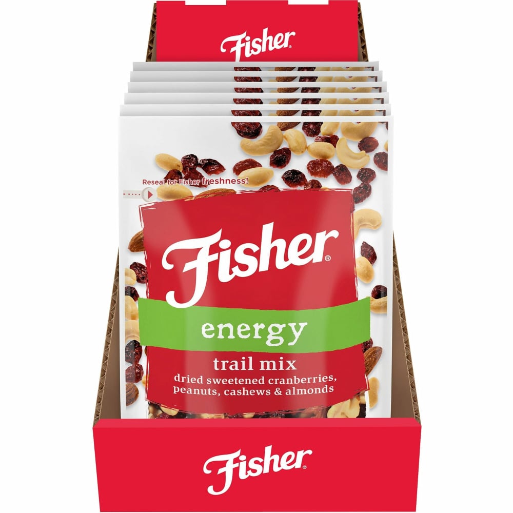 Fisher Energy Trail Mix - Resealable Bag - 3 Serving Pack - 3.50 oz - 6 / Carton (Min Order Qty 4) MPN:P27070