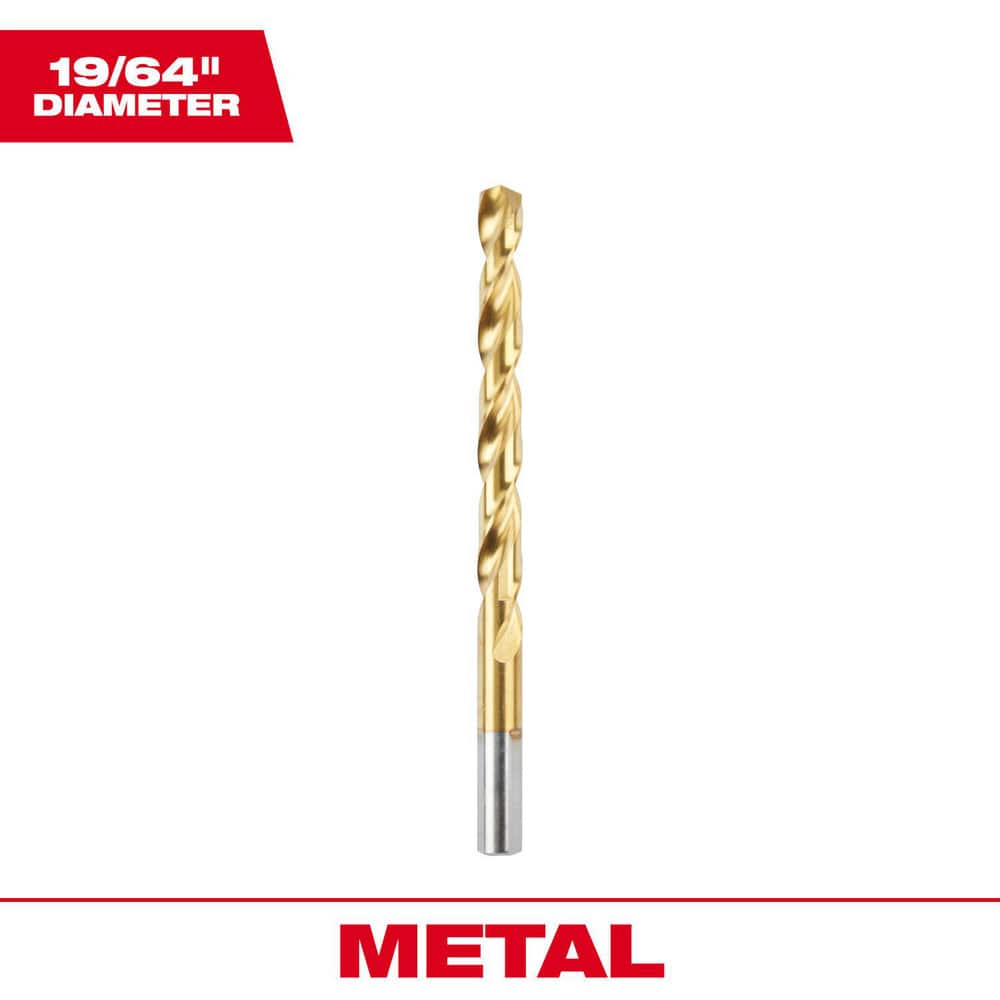 Jobber Length Drill Bits, Drill Bit Size (Inch): 19/64 , Drill Bit Material: High Speed Steel , Cutting Direction: Right Hand  MPN:48-89-2216