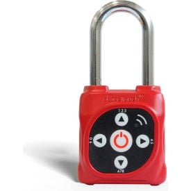 eGeeTouch® Smart Lockout Tagout Padlock Red 5-05105-97