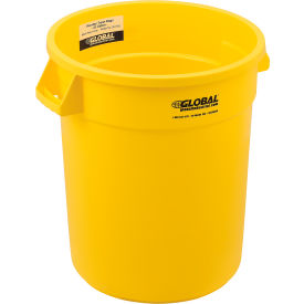 GoVets™ Plastic Trash Can - 20 Gallon Yellow 458YL240