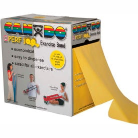 CanDo® Perf 100® Latex Free Exercise Band Yellow 100 Yard Roll 1 Roll/Box 10-5691