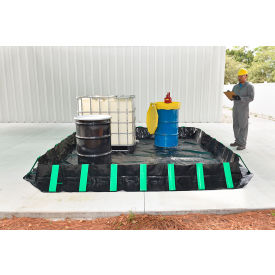 UltraTech Ultra-Containment Berm Compact Model 6' x 6' x 1' 24 MIL PVC Black 8693