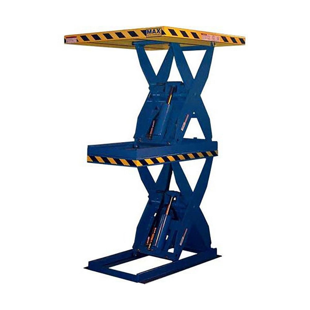 Stationary Lift Tables, Overall Length: 64.00in , Lift Mechanism: Hydraulic , Overall Height: 111in , Body Material: Steel , Load Capacity: 2000lb  MPN:BM-MDH-2K-111R-