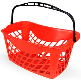 Versacart® Stylish Red Ergonomic Plastic Hand Basket 26 Liter Pack Qty of 12 201-E26 RED 12