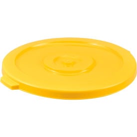 GoVets™ Plastic Trash Can Lid - 44 Gallon Yellow 463YL240