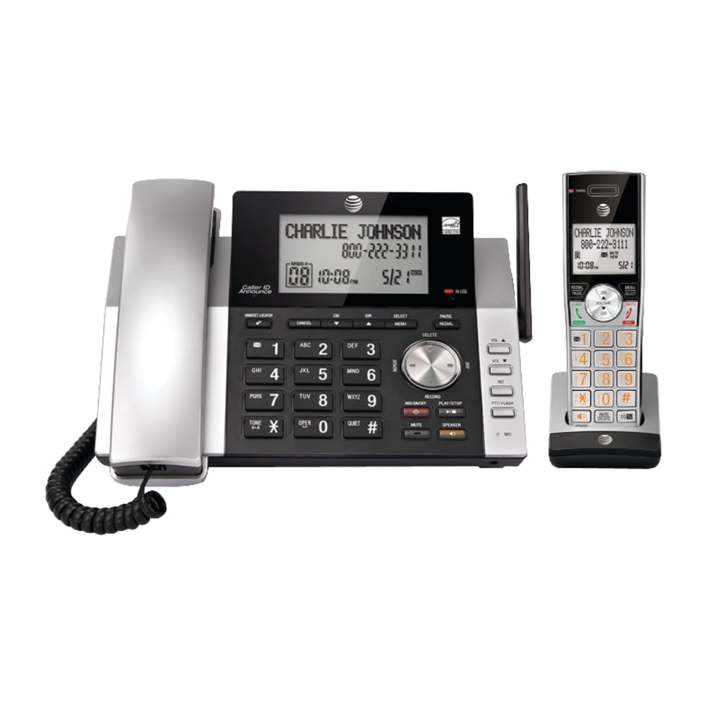 AT&T DECT 6.0 Expandable Corded/Cordless Phone System With Digital Answering System, CL84115 MPN:CL84115