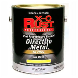 X-O Rust Oil Base DTM Enamel Gloss Finish Safety Yellow Gallon - 802041 802041