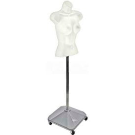 Approved 900505-WHT Plastic Female Form On Wheeled Plastic Base 60