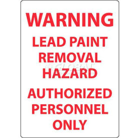 NMC M204RB Warning Lead Paint Removal Hazard Authorized Personnel Only 14