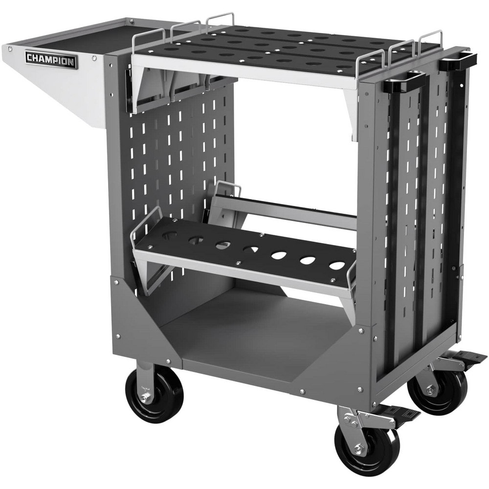 CNC Storage Carts, Style: Capto , Taper Size: Capto C5 , Tool Type: CAPTO , Caster Type: Swivel, Fixed , Color: Dark Gray  MPN:NCTCC5-DG