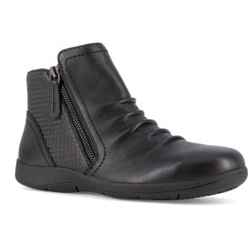 Rockport Works Ruched Bootie Full Grain Leather Black 12M RK762-M-12.0