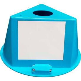 Inventory Control Cone W/ Magnets & Dry Erase Decals Turquoise 074cTURQUOISE