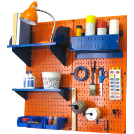 Wall Control Pegboard Hobby Craft Organizer Storage Kit Orange/Blue 32