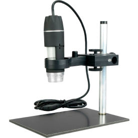 AmScope UTP200X003MP 10X-200X 0.3MP Handheld USB Digital Microscope with LED Illumination and Stand UTP200X003MP