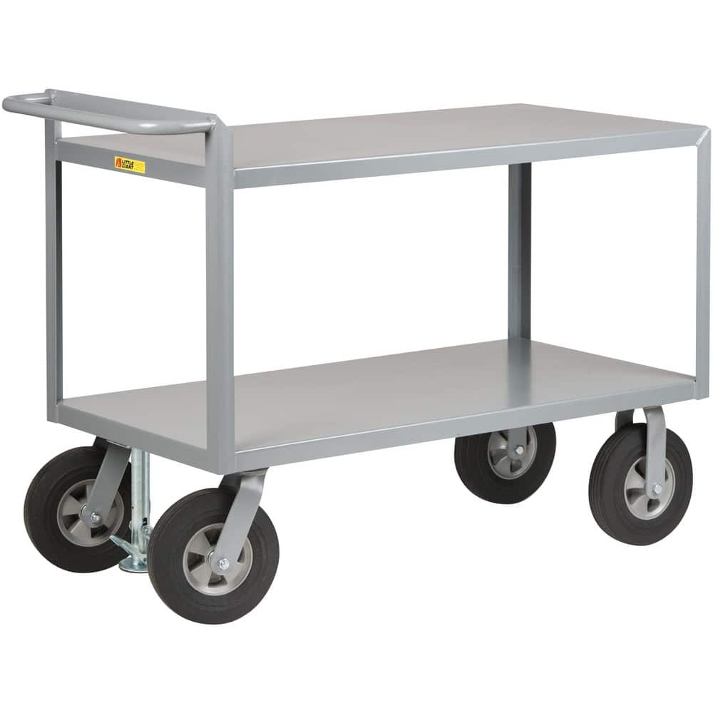 Carts, Cart Type: Cushion-Load Merchandise Collectors , Caster Type: 2 Rigid, 2 Swivel , Material: Steel , Length (Inch): 54 , Height (Inch): 38-1/2  MPN:G-3048-10SRFL