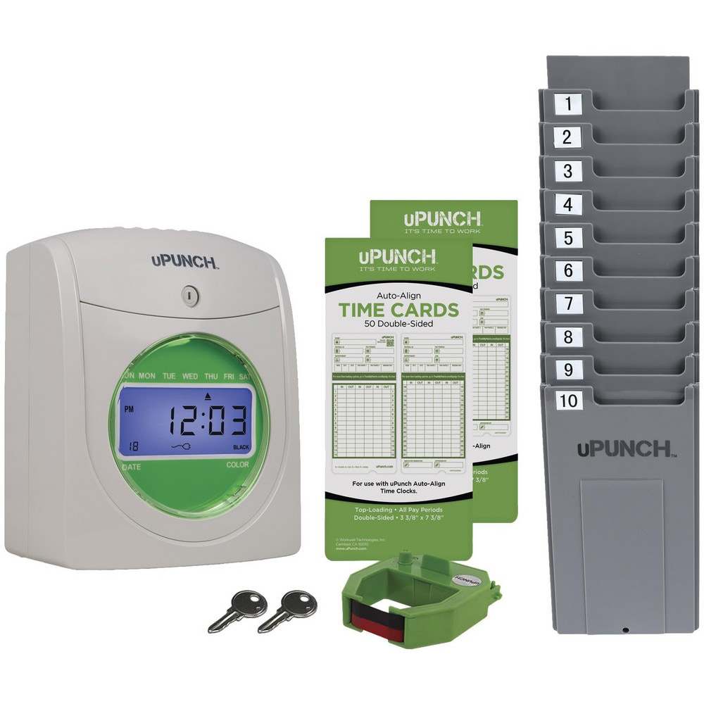 Time Clocks & Time Recorders, Punch Type: Electronic , Power Source: Electric , Display Type: LCD Display , Material: Plastic , Records: Attendance  MPN:HN1500