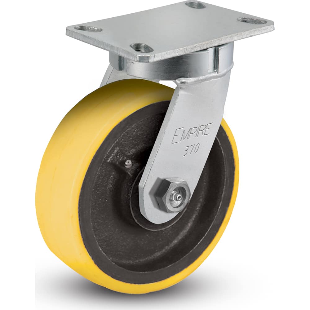 Swivel Top Plate Caster: Mold on Polyurethane, 10