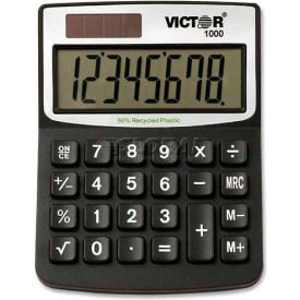 Victor® 8-Digit Mini-Desktop Calculator 1000 Dual Power 3-1/4