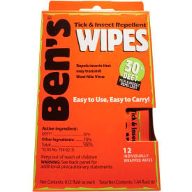 Ben's® 30 Deet Field Wipes - Pkg Qty 12 0006-7085