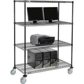 Nexel™ 4-Shelf Mobile Wire Computer LAN Workstation 48