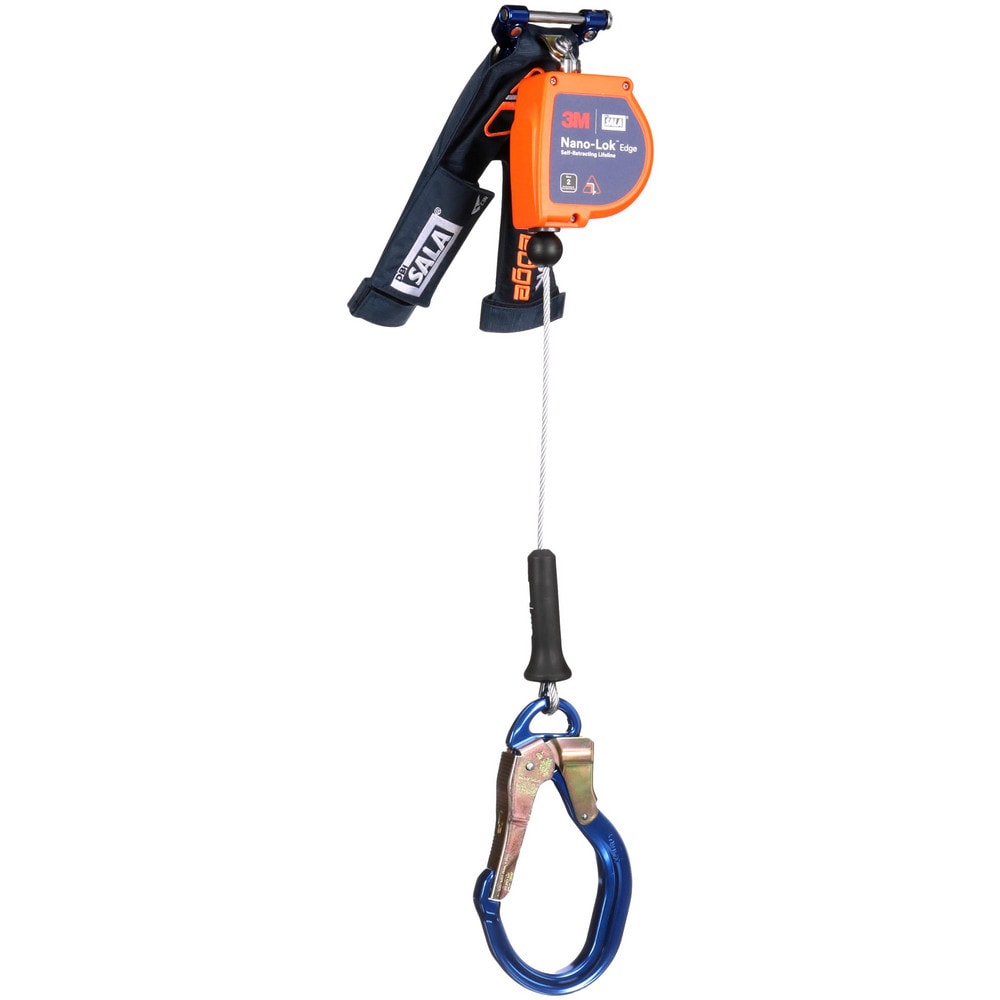 Self-Retracting Lanyards, Lifelines & Fall Limiters, Length (Feet): 8.000 , Housing Material: Thermoplastic , Unit Connector: Single Pin Connector  MPN:7012828692