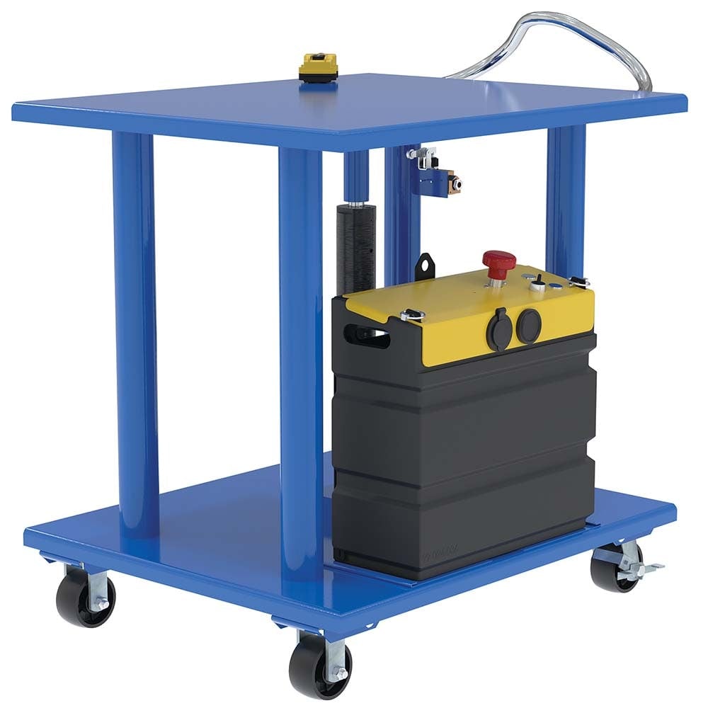 Mobile Battery Lift Table: 2,000 lb Capacity, 36-1/2 to 54-1/2