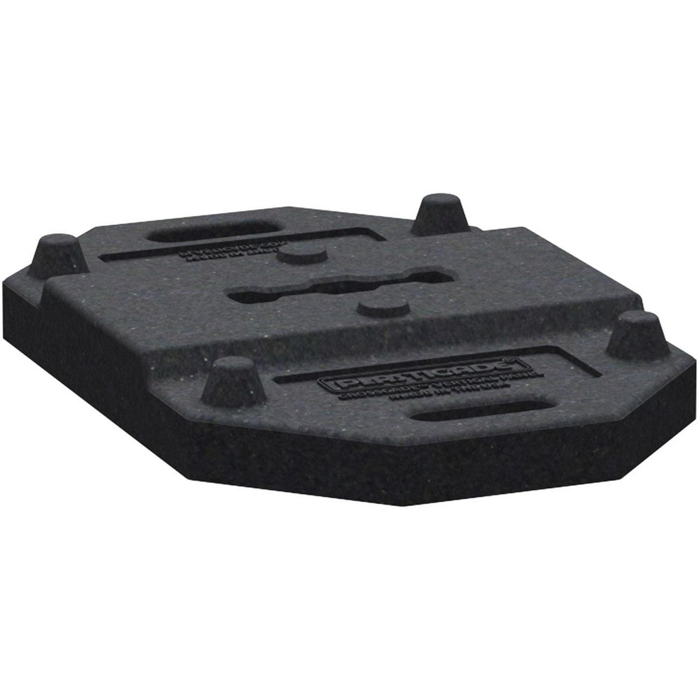 Barrier Parts & Accessories, For Use With: Crosscade 24 & 36 Panels , Material: Polyethylene , Color: Black , Includes: Base , Height (Inch): 3-1/2  MPN:430-RB-43