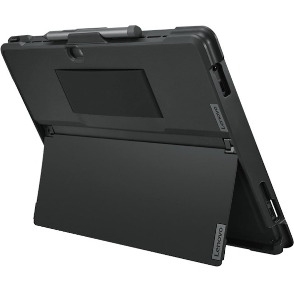 Lenovo Carrying Case Lenovo Tablet - Black - Bump Resistant, Scratch Resistant, Shock Absorbing, Drop Resistant - Thermoplastic Polyurethane (TPU), Polycarbonate Exterior Material - Hand Strap - 8.6in Height x 11.7in Width x 0.8in Dep (Min Order Qty 2) MP