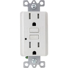 Sunlite® E542 GFCI Duplex Outlet Double Pole 15A 120V AC White Pack of 3 41440-NS