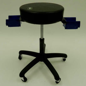 ShopSol Multi-Purpose Stool W/ Two Storage Bins 300 lb. Cap Black Vinyl - 1010486 1010486