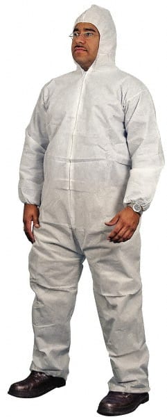 Disposable Coveralls: Size 4X-Large, 1.60 oz, SMS, Zipper Closure MPN:DC-SMS-4XL45W-E