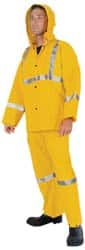 Rain Suit with Pants: Size X-Large, Non-Hazardous Protection, Yellow, Polyester & PVC MPN:2403RXL