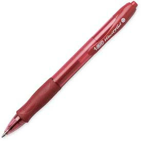 Bic® Velocity Rollerball Retractable Gel Pen 0.7mm Red Ink Dozen RLC11RD