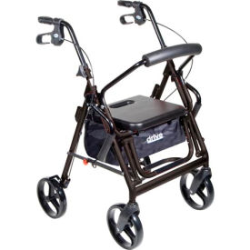 Drive Medical 795BK Duet Transport Wheelchair Chair Rollator Walker Black 8