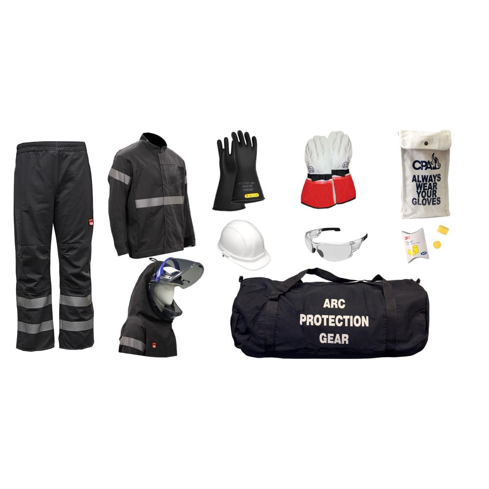 Arc Flash Clothing Kits, Protection Type: Arc Flash , Garment Type: Jacket, Pants, Hoods , Maximum Arc Flash Protection (cal/Sq. cm): 8.00 , Size: Small  MPN:AG40-GP-JP-S-H3