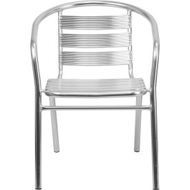 Flash Furniture Heavy-Duty Restaurant Stacking Chair - Triple Slat Back - Aluminum -1-GGTLH