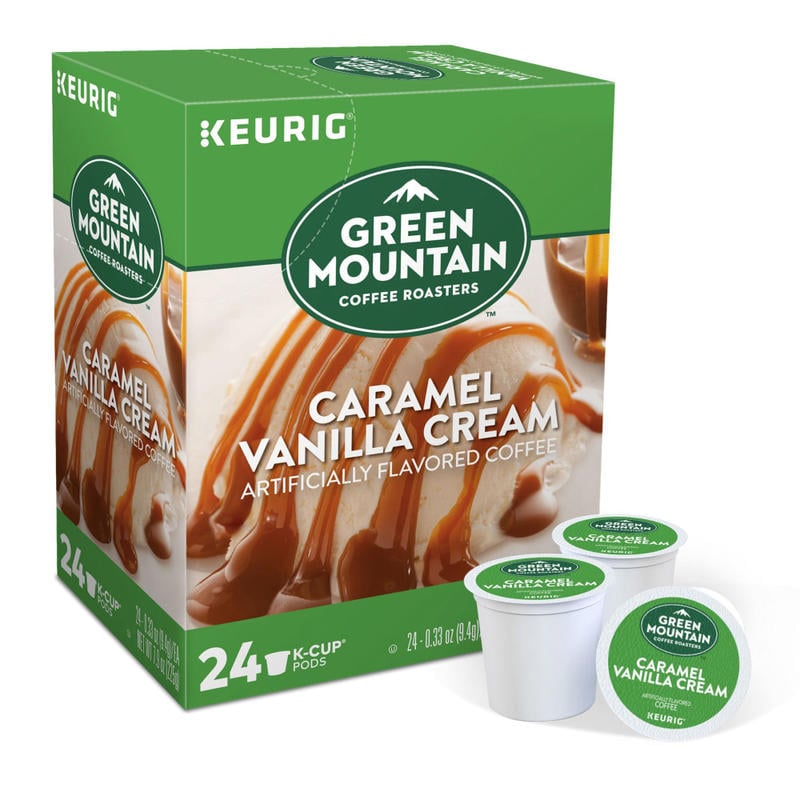 Green Mountain Coffee Single-Serve Coffee K-Cup Pods, Caramel Vanilla Cream, Carton Of 24 (Min Order Qty 4) MPN:6700