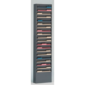 20 Pocket Medical Chart & Special Purpose Literature Rack - Gray 411-95